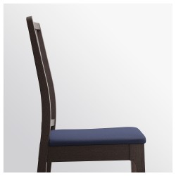 Фото4.Кресло, темно-коричневый, сиденья Orrsta синий EKEDALEN IKEA 892.652.52